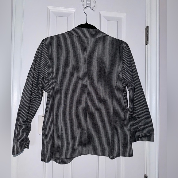 HAVE Open Grey Pinstripe lightweight Jacket 3/4 sleeves - Picture 10 of 10